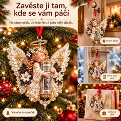🎁5-dílná sada, cena 570 Kč✨ Vánoční dekorace ve tvaru andílka (lze použít i jako držák na hotovostní dárky)