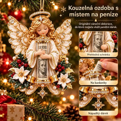 🎁5-dílná sada, cena 570 Kč✨ Vánoční dekorace ve tvaru andílka (lze použít i jako držák na hotovostní dárky)