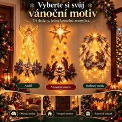 💡✨Světelná nástěnná dekorace s vánoční scénou