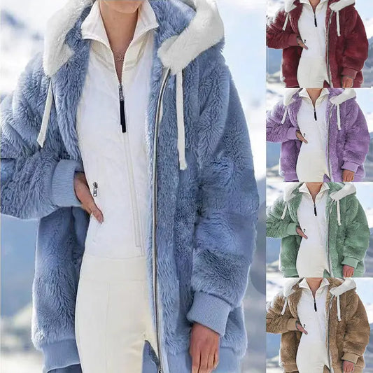 [S-5XL] Dámská pruhovaná bunda v barevném provedení color-block (2026)
